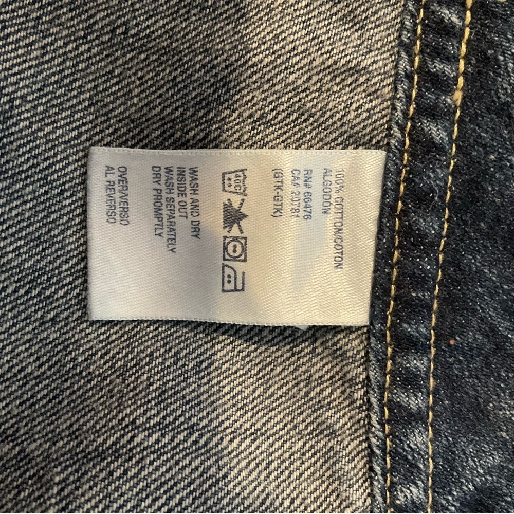 Tommy Hilfiger denim skirt with zipper. Waist 19 1/2”, length 19 1/2” - Picture 8 of 8